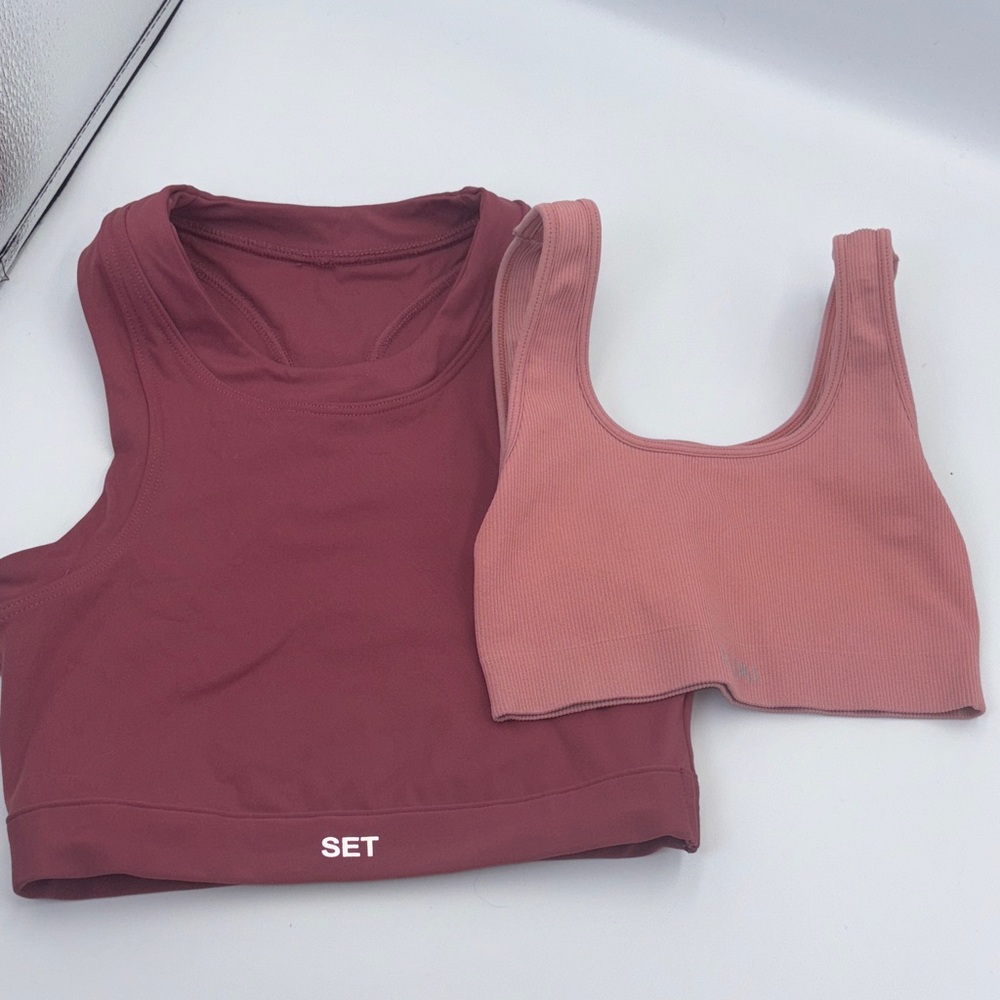 OUAI Ribbed Dusty Rose Top